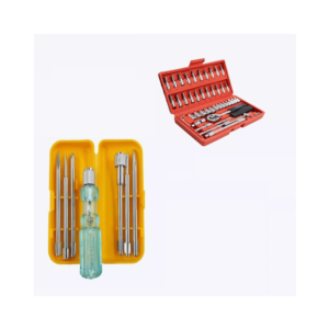 Hillgrove HGCM55M1 46 Pcs 1/4 inch CRV Ratchet Socket Spanner Set with Screwdriver Set