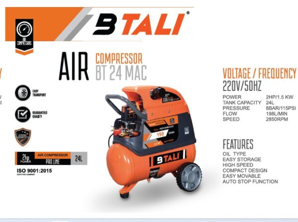 2HP AIR COMPRESSOR TANK 24 LTRS