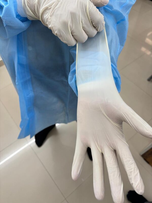 Sterile surgical elbow gloves powder free 16" Long - Image 2