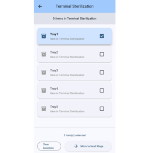 Tray Management System (TMS) for Terminal Sterilization Facilities