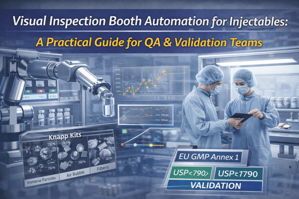 Visual Inspection Booth Automation for Injectables: A Practical Guide for QA & Validation Teams