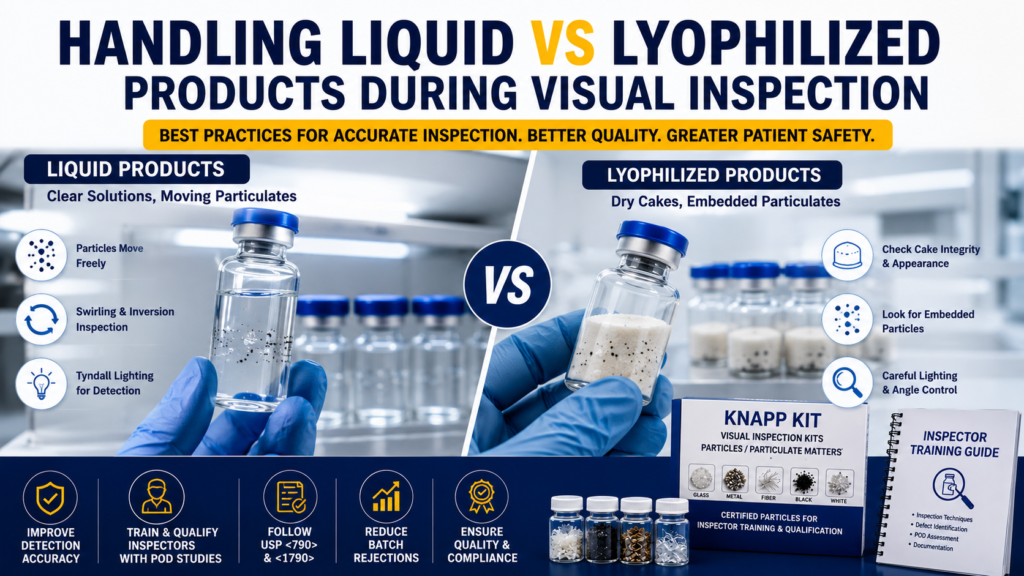 Handling Liquid vs Lyophilized Products During Visual Inspection: Best Practices for Pharma Quality Assurance