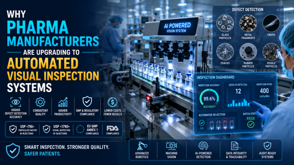 Why Pharma Manufacturers Are Upgrading to Automated Visual Inspection Systems for Better Compliance & Product Quality