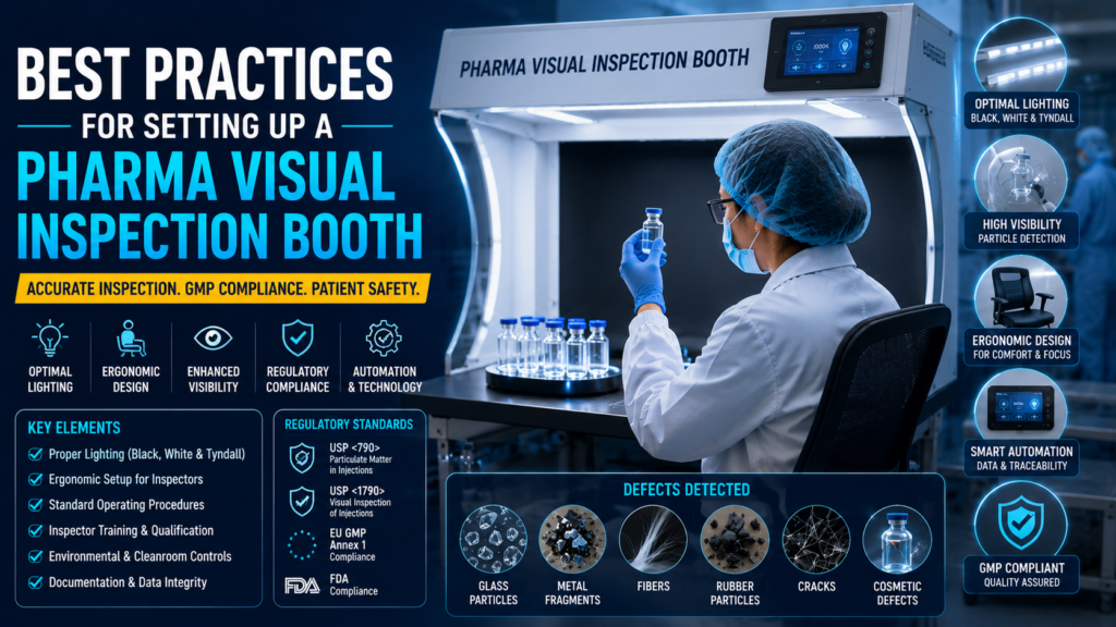 Best Practices for Setting Up a Pharma Visual Inspection Booth for GMP-Compliant Manufacturing