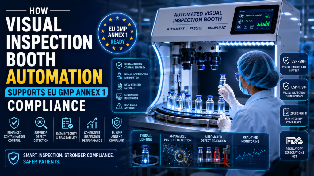 How Visual Inspection Booth Automation Supports EU GMP Annex 1 Compliance in Sterile Manufacturing