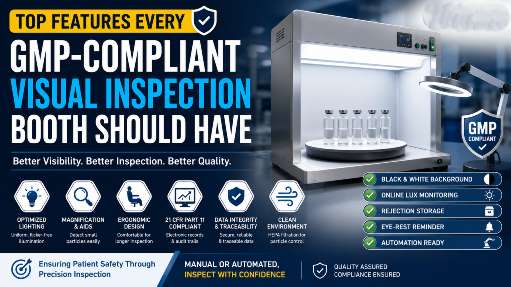 Top Features Every GMP-Compliant Visual Inspection Booth Should Have for Pharmaceutical Manufacturing