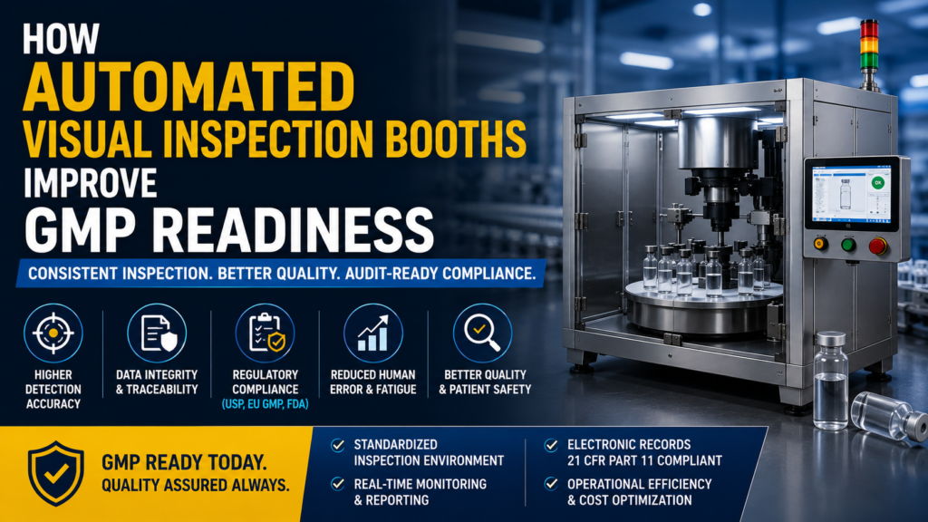 How Automated Visual Inspection Booths Improve GMP Readiness in Pharmaceutical Manufacturing