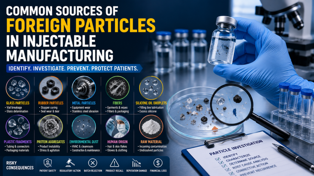 Common Sources of Foreign Particles in Injectable Manufacturing and How to Prevent Them