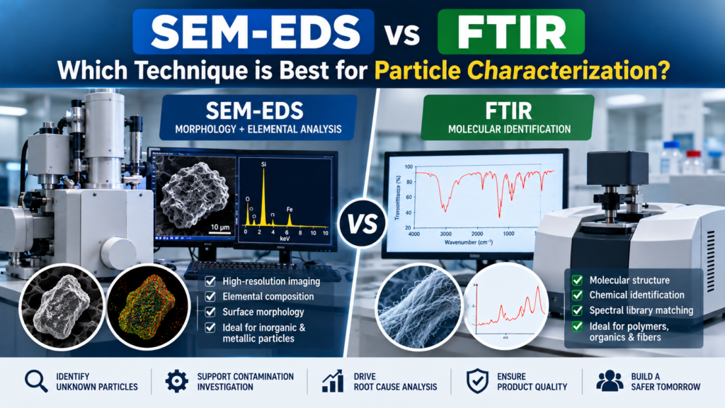 SEM-EDS vs FTIR for Particle Characterization: Which Technique Is Best for Pharmaceutical Analysis?