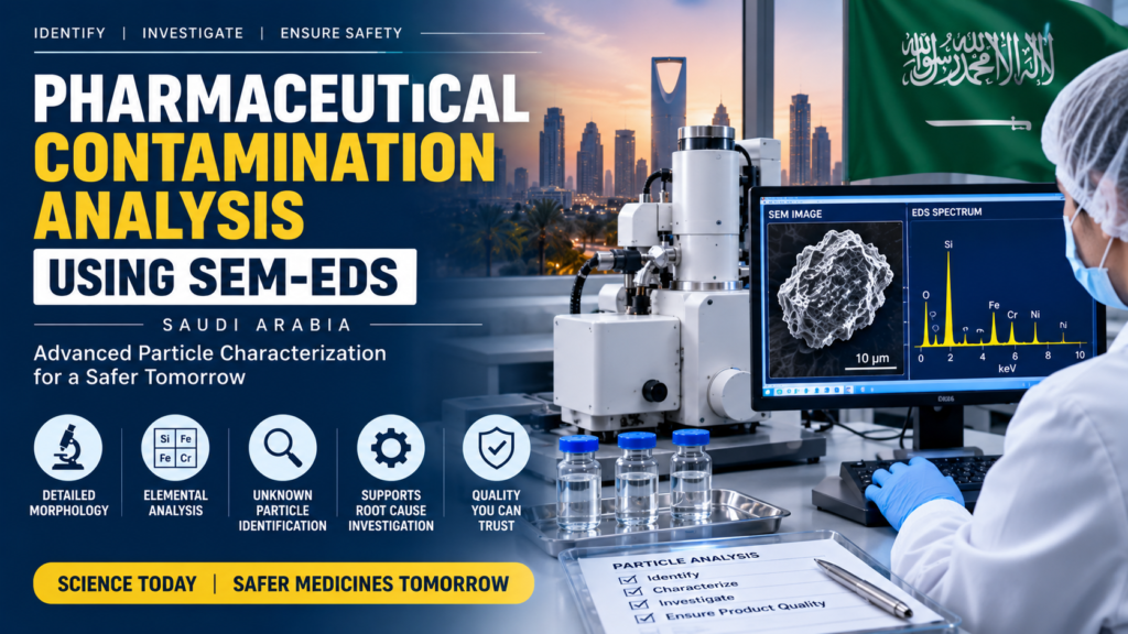 Pharmaceutical Contamination Analysis Using SEM-EDS: A Complete Guide for Saudi Pharma Manufacturers