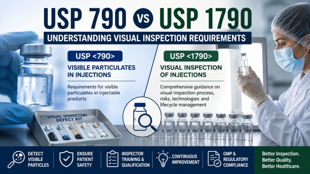USP 790 vs USP 1790: Understanding Visual Inspection Requirements for Pharmaceutical Manufacturers in India