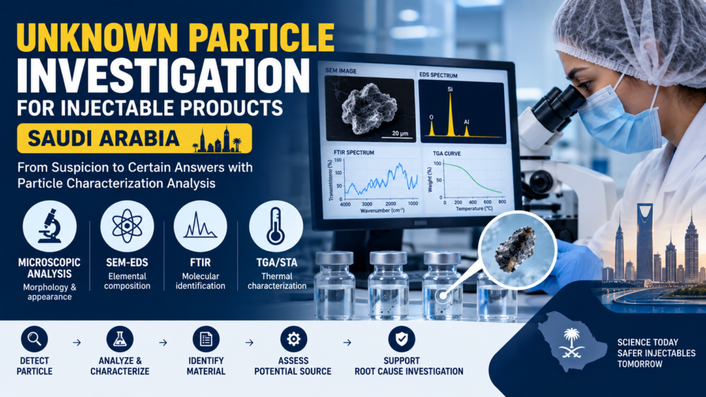 Unknown Particle Investigation for Injectable Products: A Complete 4-Step Guide to Particle Characterization Analysis