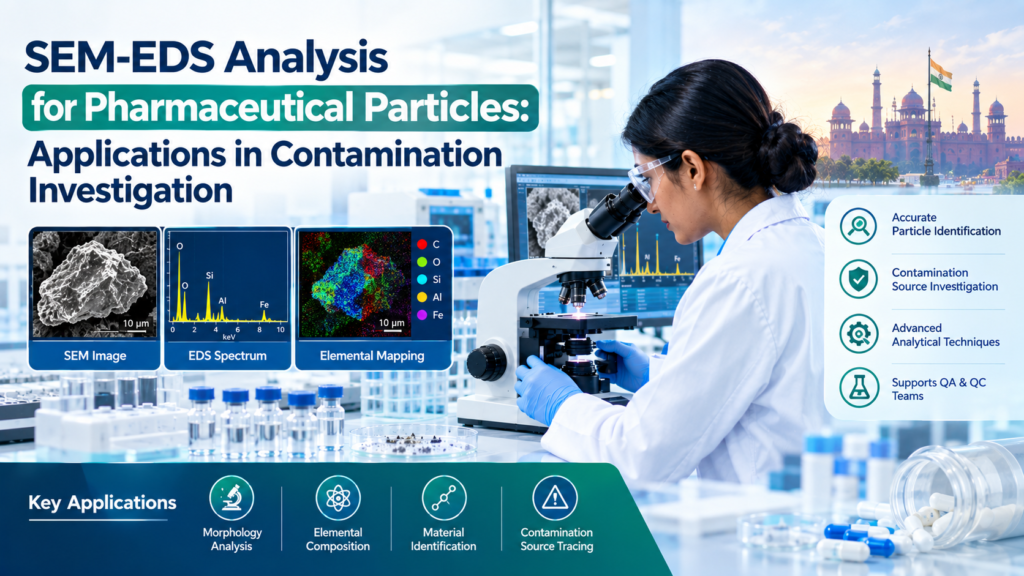 Comprehensive SEM EDS Analysis India for Pharmaceutical Particles: Applications in Contamination Investigation